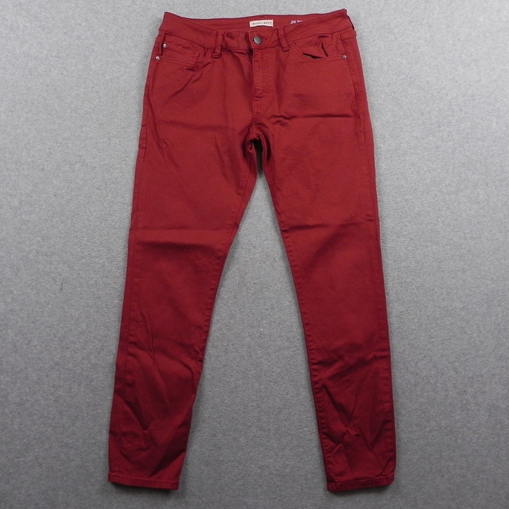 Warp + Weft Jeans Mens 29x29 JFK New York City Skinny 5-Pocket Pants Barn Red